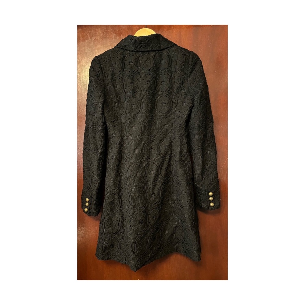 Women’s Tracy Reese Black Lace Pea Coat - Picture 5 of 5